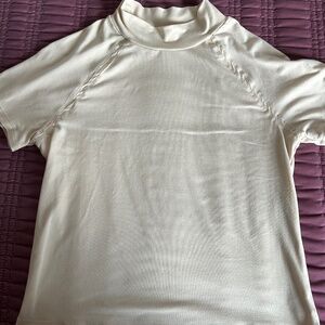 Crème Belle Du Jour Mock Neck Shirt